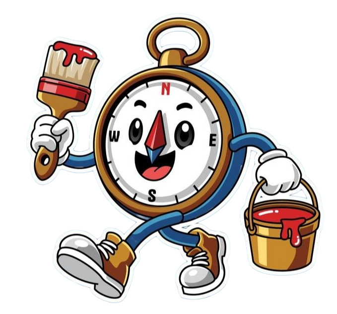 true north painting logo mascot